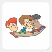 Kinder Pinewood Derby Car Race Vierkante Sticker (Voorkant)