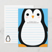Kinder Pinguïn Cute Flat Briefpapier Kaarten (Voorkant / Achterkant)