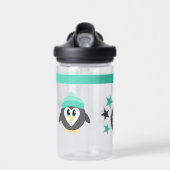Kinder pinguïn voegt initialen toe groen CamelBak Waterfles (Voorkant)