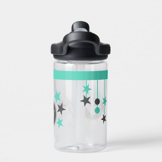 Kinder pinguïn voegt initialen toe groen CamelBak Waterfles (Achterkant)