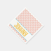 Kinder piraat kruisbeenderen NAAM Modern Oranje Fu Servet (Hoek)