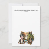 Kinder piraat thema verjaardagsschat schatkist jon kaart (Achterkant)