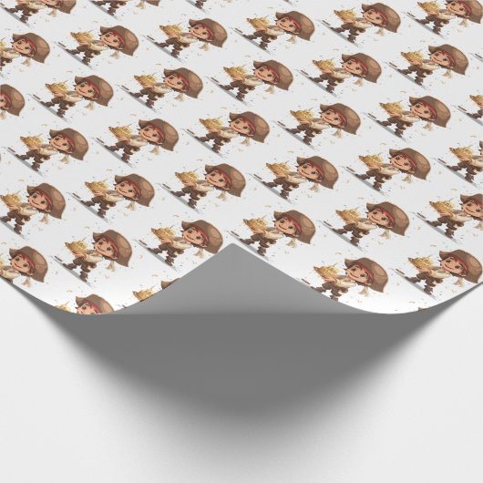 Kinder Piraat Verjaardag Cadeauverpakking Papieren Cadeaupapier (Hoek)