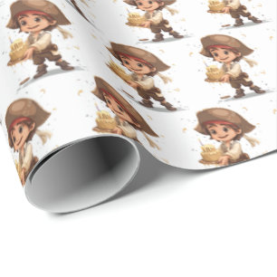Kinder Piraat Verjaardag Cadeauverpakking Papieren Cadeaupapier