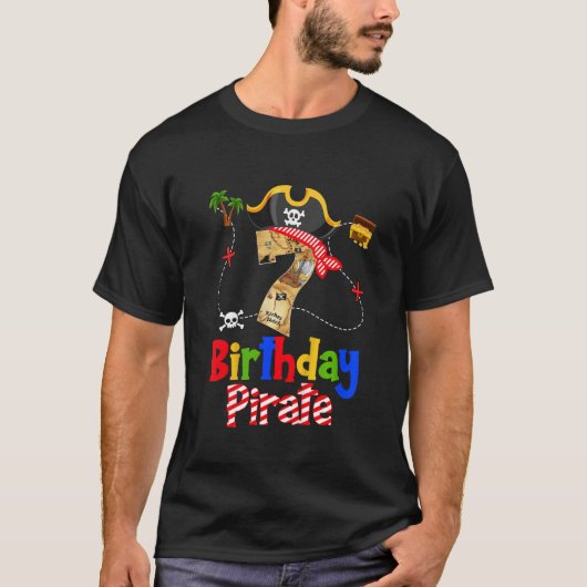 Kinder Pirate 7th Birthday Decoraties Kinder booys T-shirt (Voorkant)