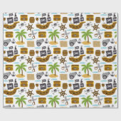 Kinder Pirate Cadeaupapier (Vlak)