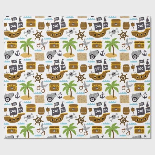 Kinder Pirate Cadeaupapier (Vlak)