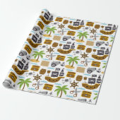 Kinder Pirate Cadeaupapier (Uitgerold)