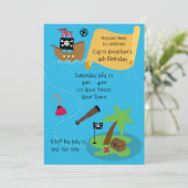 Kinder piratenpartij kaart (Staand voorkant)