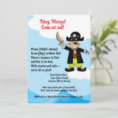 Kinder piratenpartij kaart (Staand voorkant)