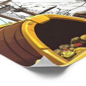 Kinder piratenschip Ahoy Matey Verjaardag Welkom Poster (Hoek)