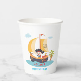 Kinder piratenschip verjaardagsfeest papieren bekers