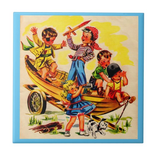 kinder piraterij tegeltje (Voorkant)