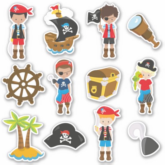 Kinder Pirates Sticker (Voorkant)