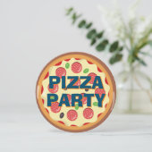 Kinder Pizza Party Alle Leeftijd Verjaardag Kaart (Staand voorkant)