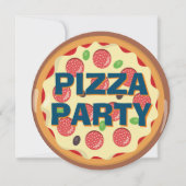 Kinder Pizza Party Alle Leeftijd Verjaardag Kaart (Voorkant)