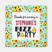 Kinder Pizza Verjaardag Bedankt Feestgunst Magneet (Voorkant)