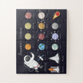 Kinder Planeten Astronaut Monogram Universe Toddle Legpuzzel (Verticaal)