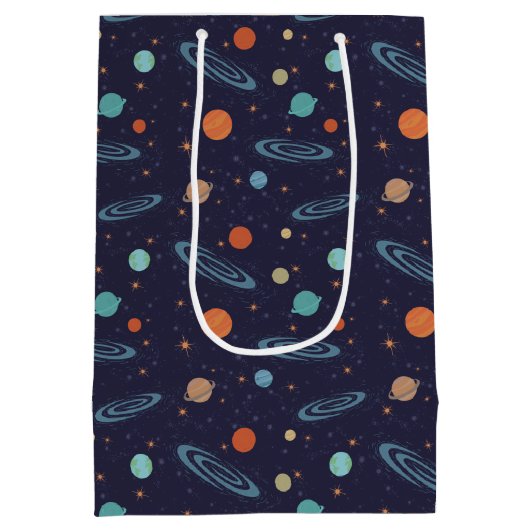 Kinder planeten Zonnestelsel Mousserende sterren Medium Cadeauzakje (Achterkant)