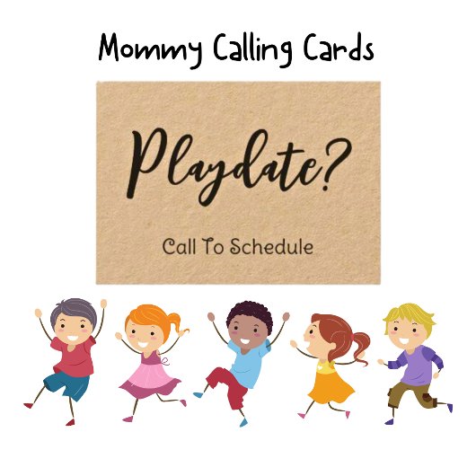 Kinder Playdate Kraft Mama Bellen Kaart