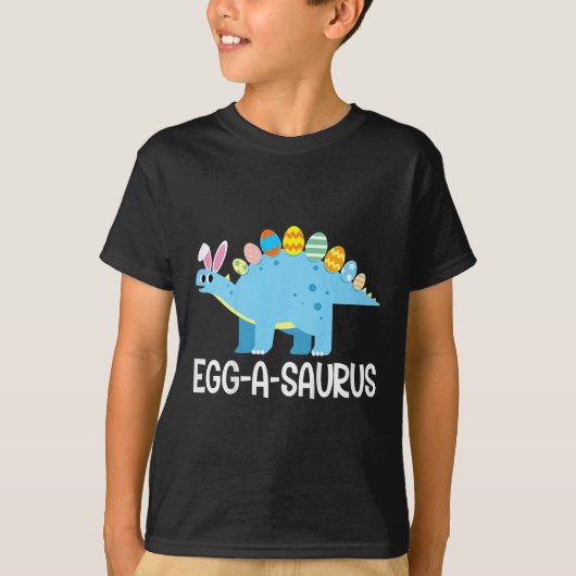 Kinder Plezier Eggasaurus Dinosaur Paaseierjacht K T-shirt (Voorkant)