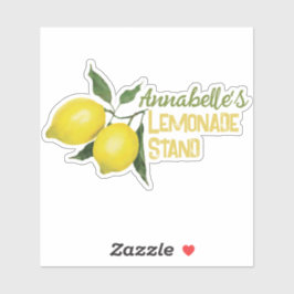 Kinder Plezier Gepersonaliseerde Naam Lemonade Sta Sticker