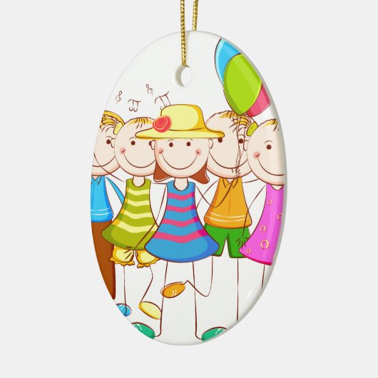 kinder plezier keramisch ornament (Links)