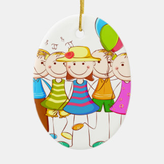 kinder plezier keramisch ornament