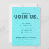 Kinder poel Splish Splash Invitation Kaart (Achterkant)