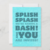 Kinder poel Splish Splash Invitation Kaart (Voorkant)