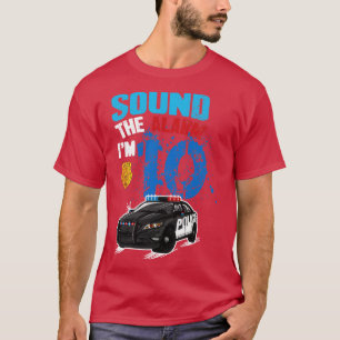 Kinder politie 10e verjaardag jongen geluid de ala t-shirt