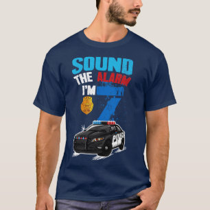 Kinder politie 7e verjaardag cadeau jongen geluid  t-shirt