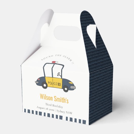 Kinder politieauto van de zeemacht elke zondag bedankdoosjes (Voorkant Zijde)