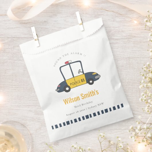 Kinder politieauto van de zeemacht elke zondag bedankzakje (Geknipt)