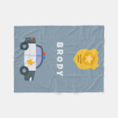 Kinder politiemacht - Persoonlijke naamgrens Fleece Deken (Voorkant (Horizontaal))