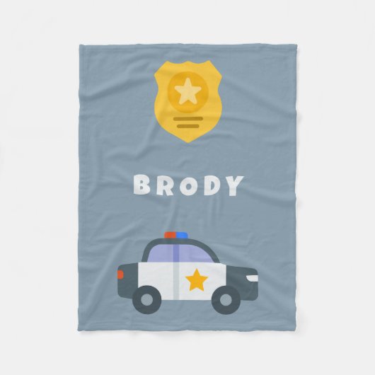 Kinder politiemacht - Persoonlijke naamgrens Fleece Deken (Voorkant)