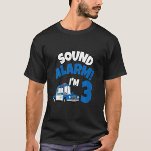 Kinder politiewagen 3e verjaardag 3 jaar oude verj t-shirt
