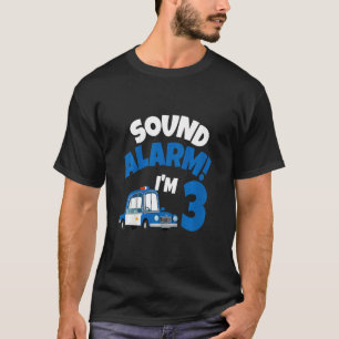 Kinder politiewagen 3e verjaardag 3 jaar oude verj t-shirt