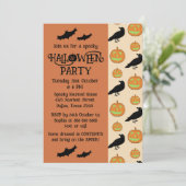  kinder pompoen Halloween feestuitnodiging Kaart (Staand voorkant)