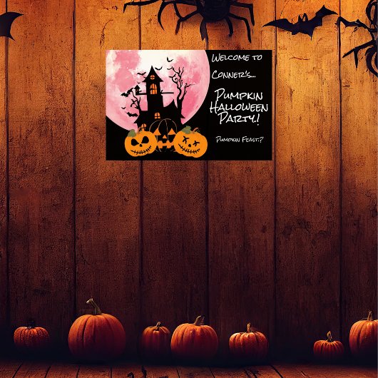 Kinder pompoen Halloween Party Poster
