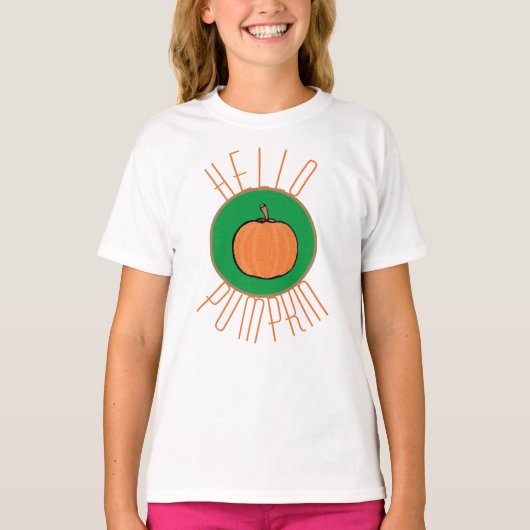Kinder pompoen/Halloween T-shirt (Voorkant)