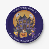 Kinder pompoen heksen Halloween papier Bord (Voorkant)
