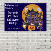 Kinder pompoen heksen Halloween Party Poster