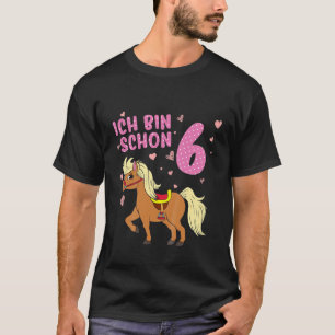 Kinder Pony 6 jaar oud paard Ik ben al 6 meisjes 6 T-shirt