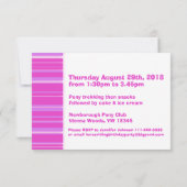 Kinder pony 6e verjaardag roze witte verjaardag Ui Kaart (Achterkant)