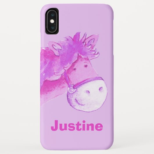 Kinder pony paarse meisjesnaam Case-Mate iPhone case (Achterkant)