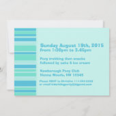 Kinder pony Treking 8 Verjaardags Aqua Verjaardags Kaart (Achterkant)