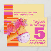 Kinder pony trekking 5 jarig jubileum kaart (Voorkant / Achterkant)