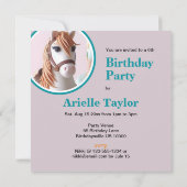 KINDER PONY'S VERSIERD VERJAARDAGSTAART KAART (Achterkant)