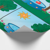 Kinder pool onder een boom cadeaupapier